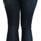 Chic High Waist Flare Denim Queen Ricamo