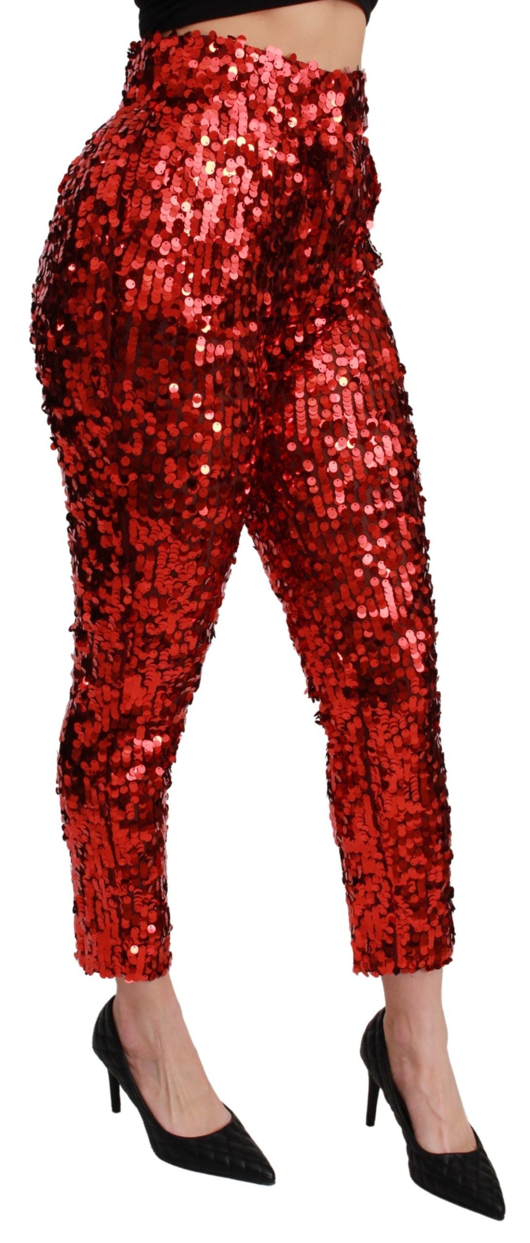 Elegante High-Waist-Shorts in Rot