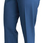 Elegant Pleated Wool Cuffed Trousers
