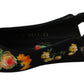 Elegant Crystal-Embellished Floral Flats