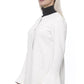 Elegant White Neoprene Woman Coat