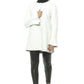 Elegant White Neoprene Woman Coat