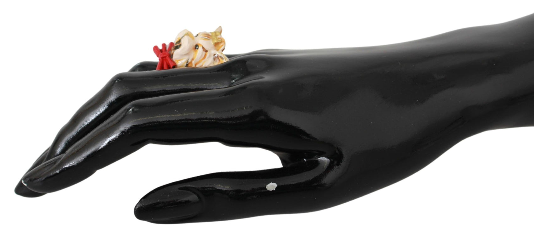 Schicker goldfarbener Statement-Ring mit Hundemotiv