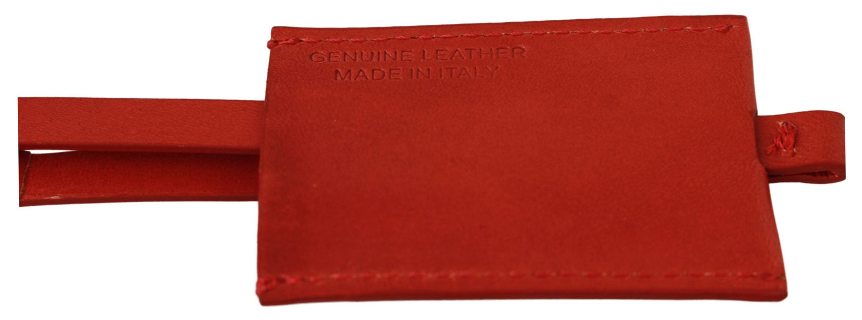 Elegante portachiavi in ​​pelle e metallo - Rosso