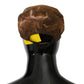 Costume National Brown Newsboy Beret Cabbie Fedora Hat