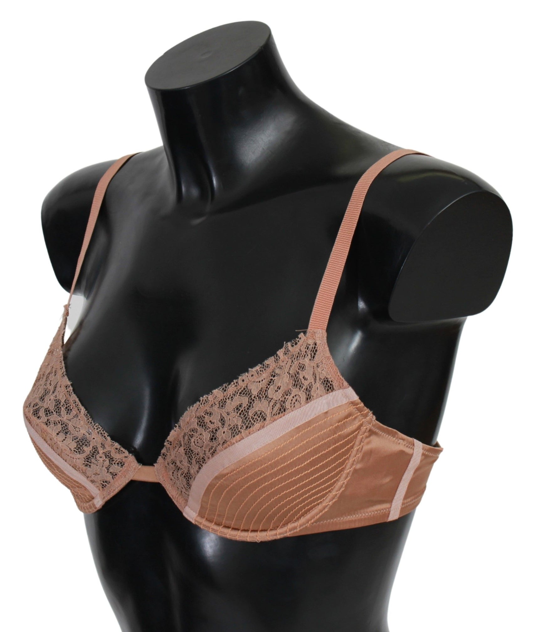 Eleganter Push-Up-BH aus hautfarbener Spitze