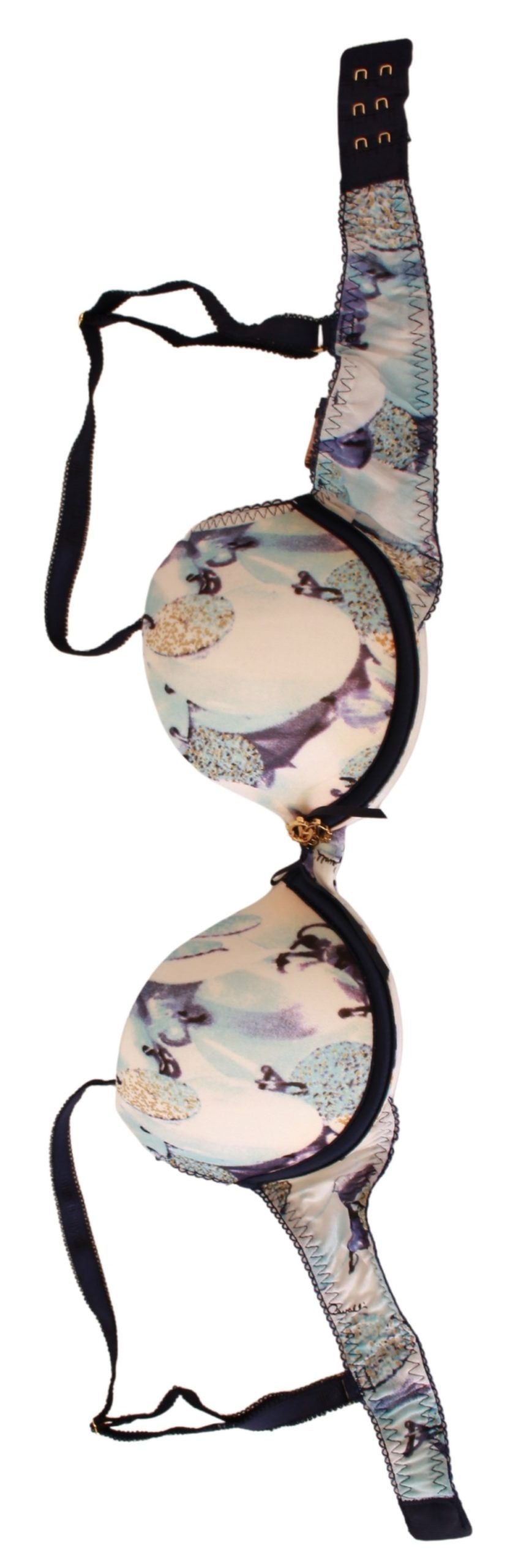 Eleganter Push-Up-BH mit blauem Print