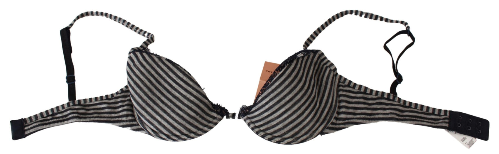 Blau gestreifter Reggiseno-BH aus Spitze