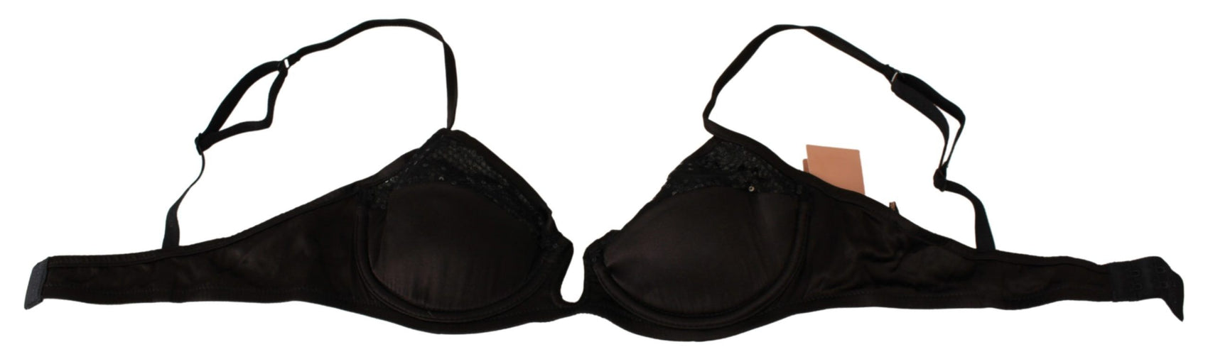 Brauner Balconette-BH mit Pailletten