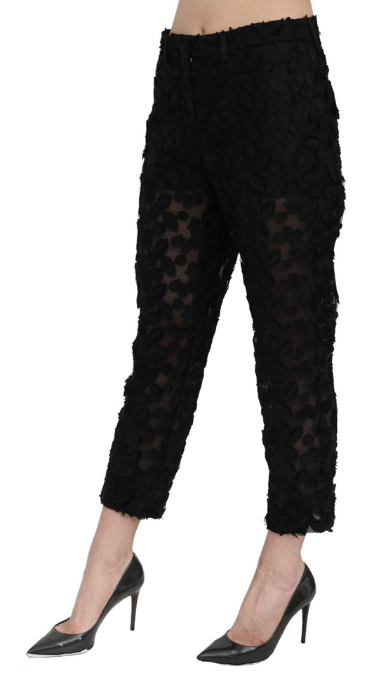 Pantaloni eleganti dritti in pizzo