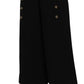 Pantaloni eleganti in lana a vita alta e gamba larga