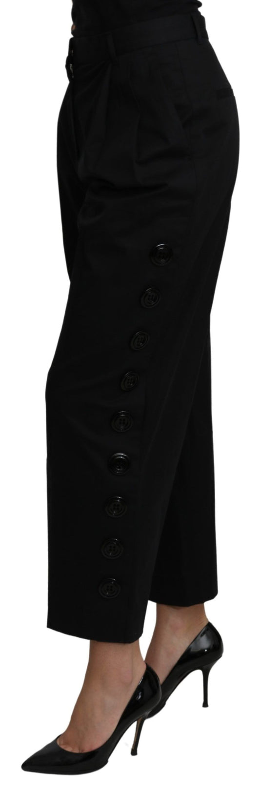 Pantaloni eleganti a vita alta cropped