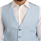 Elegant Azure Men's Formal Vest