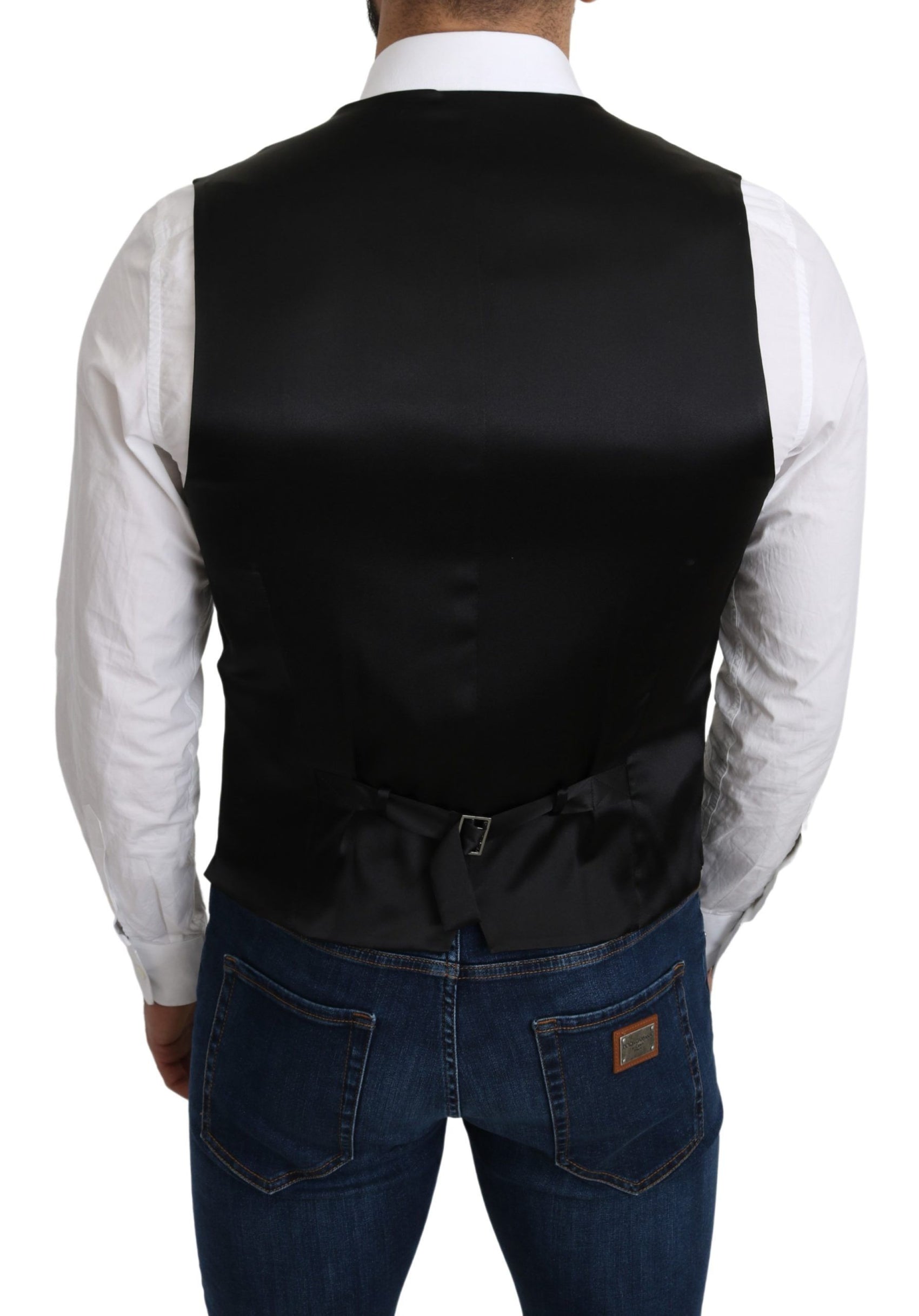 Elegante formelle Weste aus Seide in Grau
