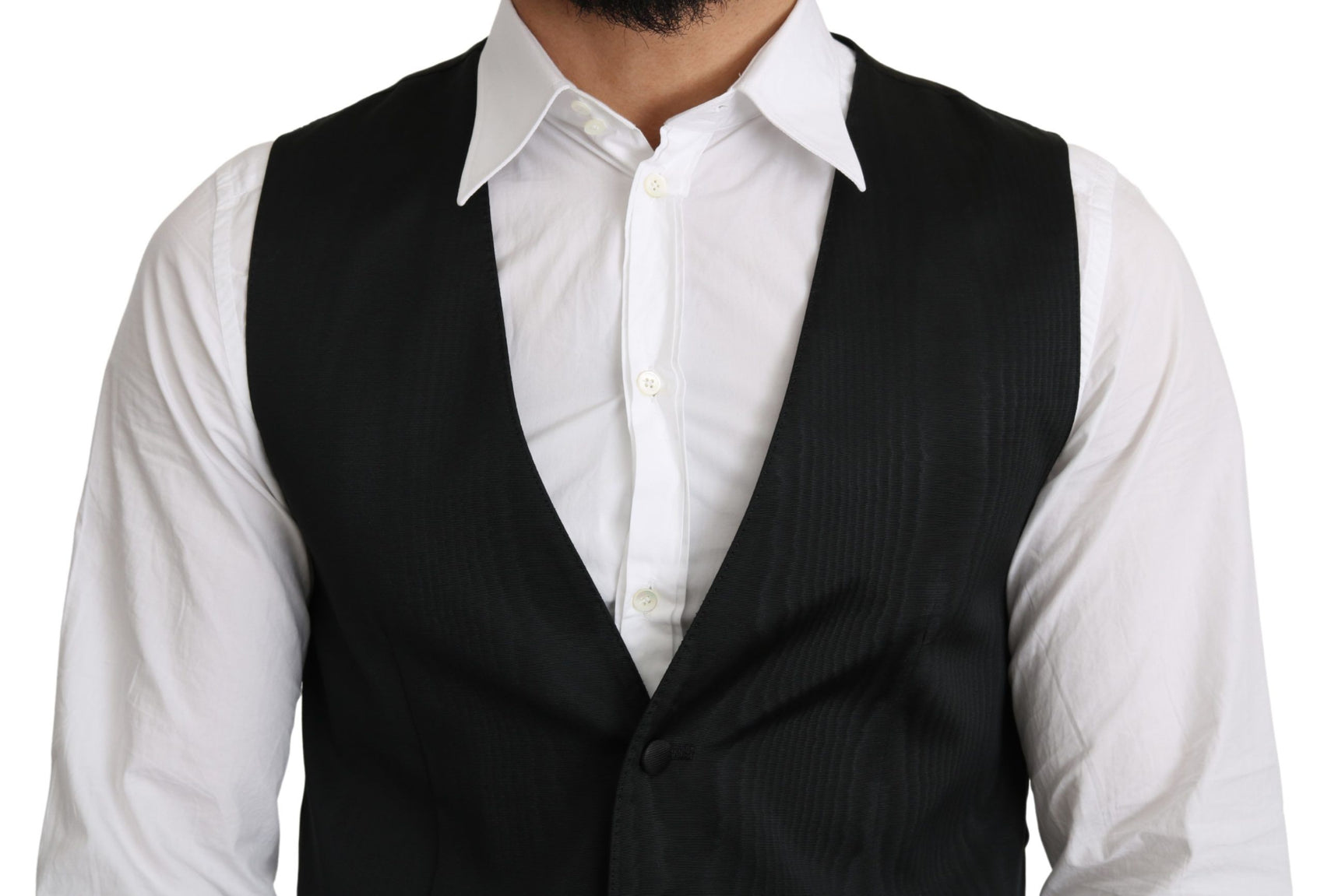 Elegante formelle Weste aus Seide in Grau