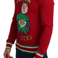 Elegante maglione girocollo in lana e seta rosso
