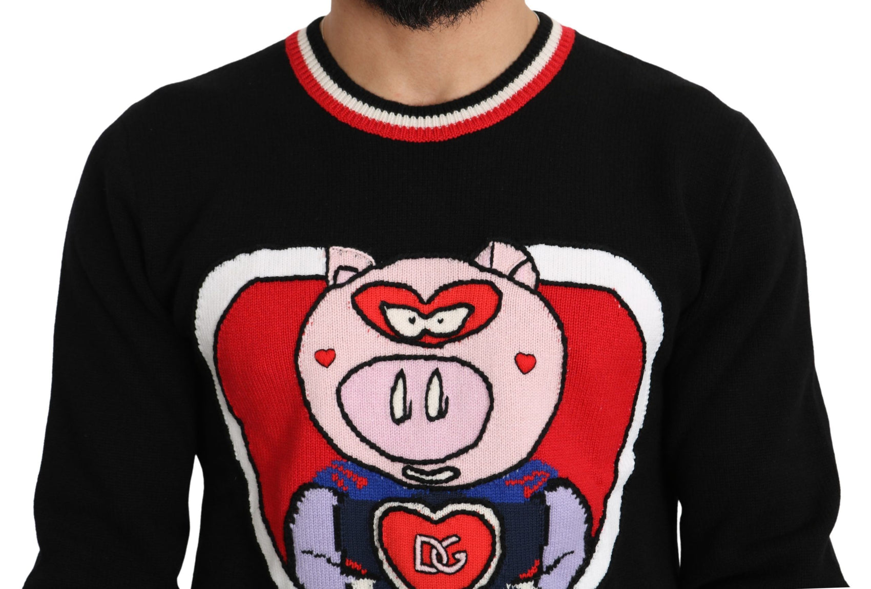 Elegante maglione girocollo in cashmere nero