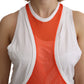 Elegant Sleeveless Cotton Tank in Orange