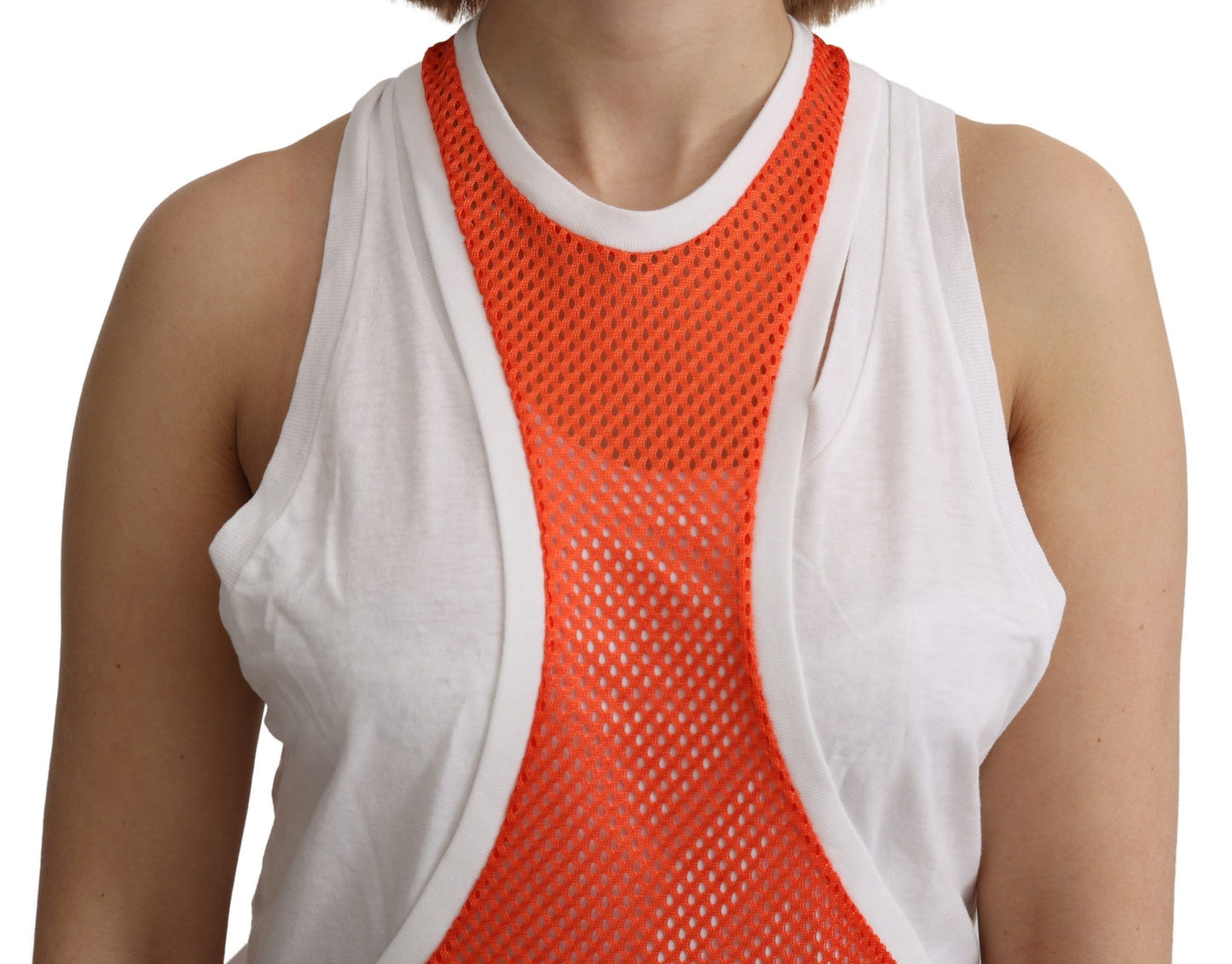 Elegantes ärmelloses Baumwoll-Tanktop in Orange