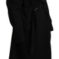 Elegant Black Wool Trenchcoat