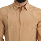 Dolce & Gabbana Elegant Yellow Silk Men's Formal Shirt