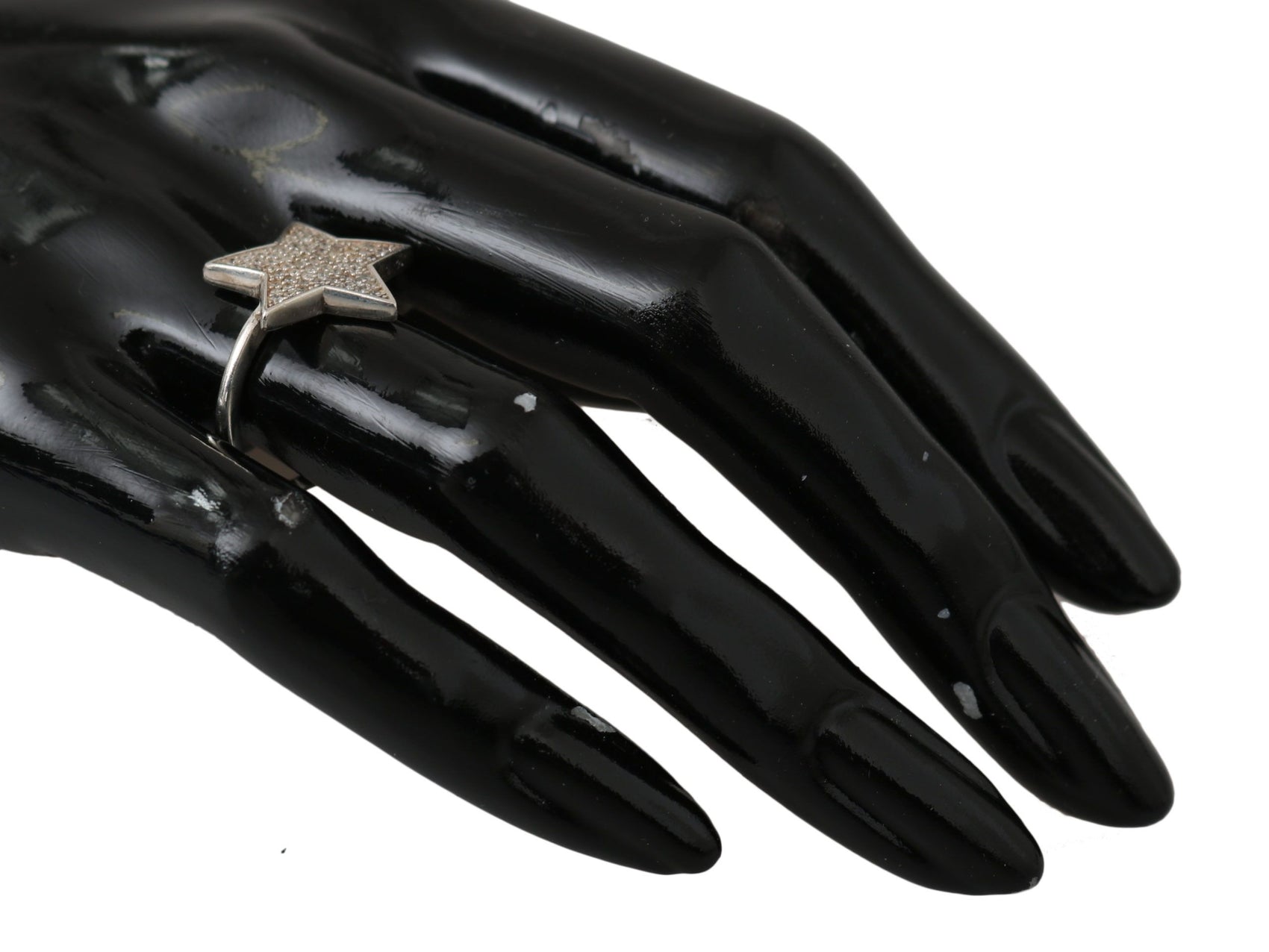 Schicker silberner Statement-Ring für Damen mit CZ-Kristall
