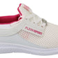 Chic White Becky Sneakers with Pink Accents