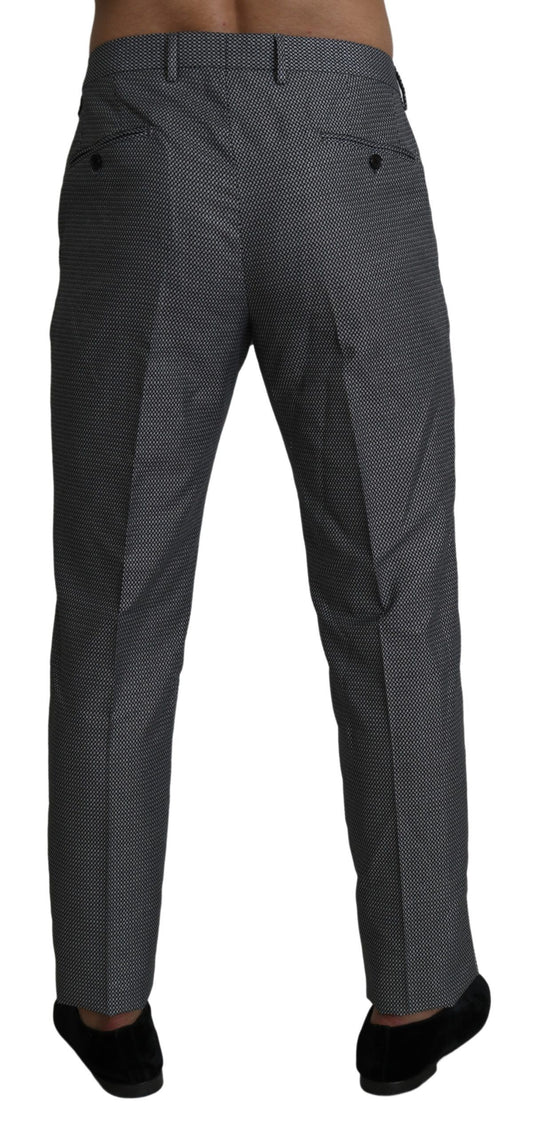 Pantaloni eleganti slim fit grigi