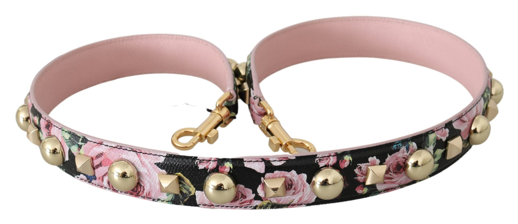 Elegante tracolla in pelle floreale