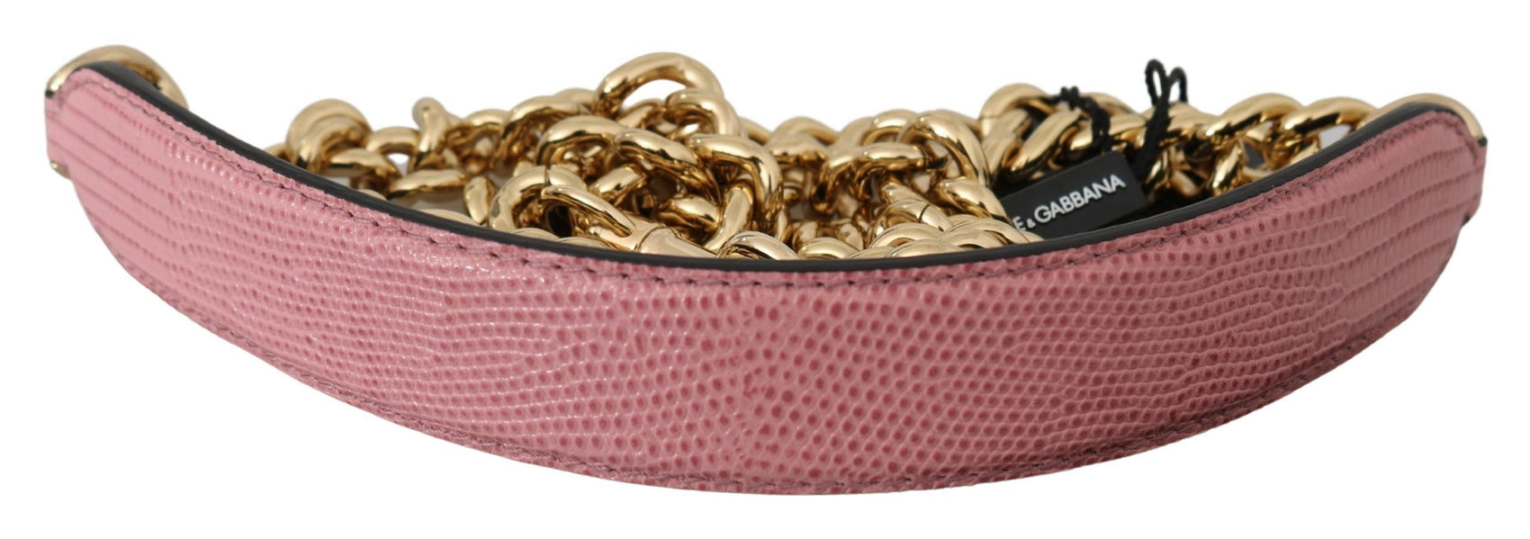 Elegante tracolla in pelle color oro rosa