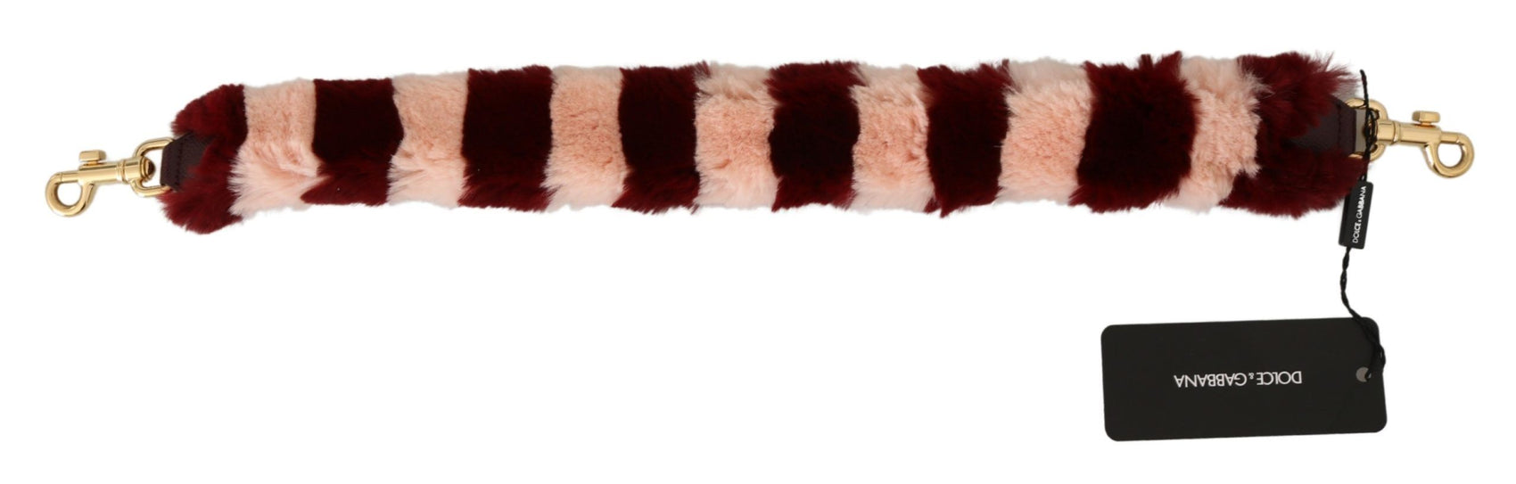 Tracolla in pelliccia rosa bordeaux accessorio di lusso