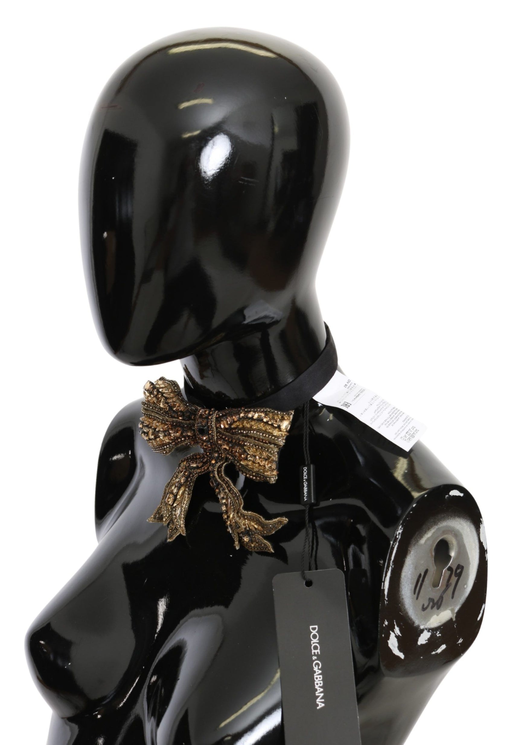 Elegante papillon in seta dorata - Abbaglia con stile