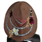 Elegant Floppy Straw Hat with Floral Accents