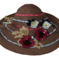 Elegant Floppy Straw Hat with Floral Accents