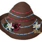 Elegant Floppy Straw Hat with Floral Accents