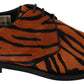 Tiger Pattern Dress Shoes with Pony Hair