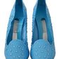 Crystal Embellished Blue Cinderella Pumps