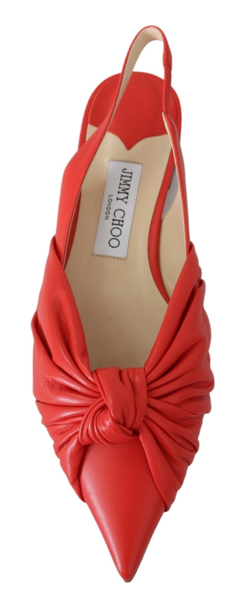 Schicke rote Leder-Ballerinas mit spitzer Spitze