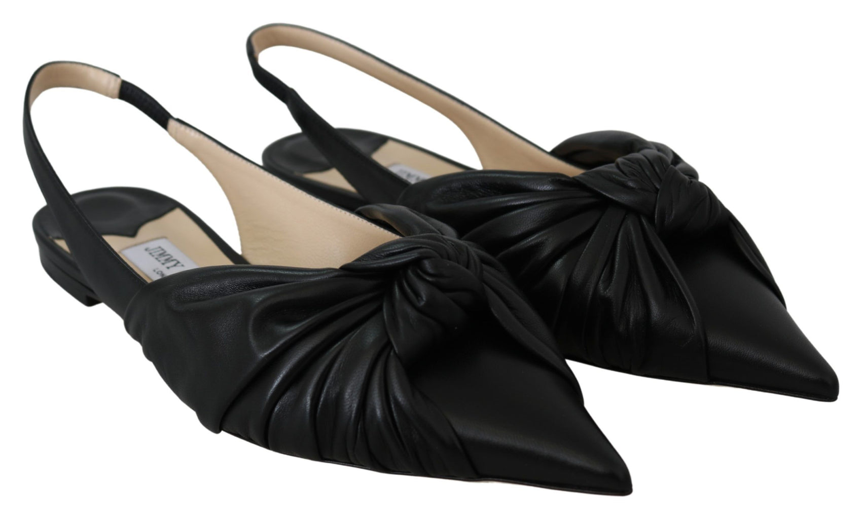 Elegante Leder-Ballerinas mit spitzer Zehenpartie