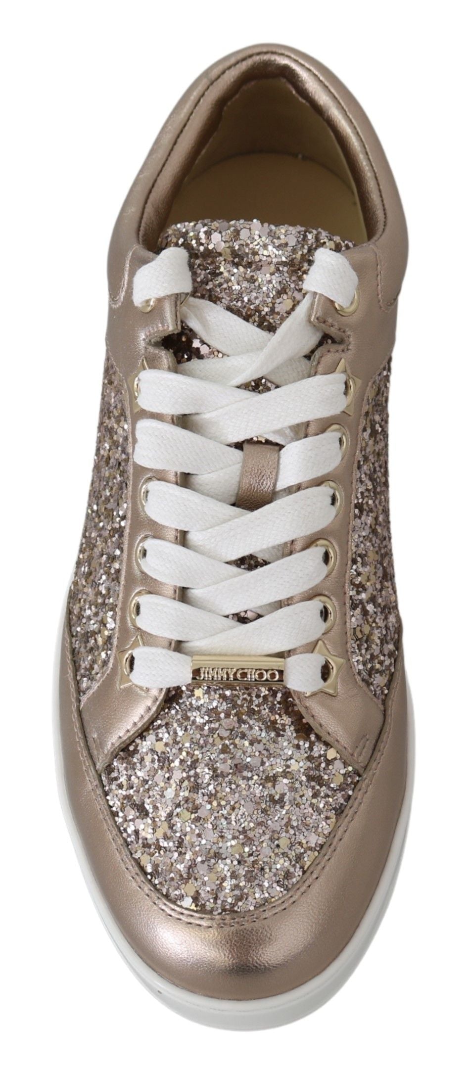 Ballettrosa Glitzer-Ledersneaker