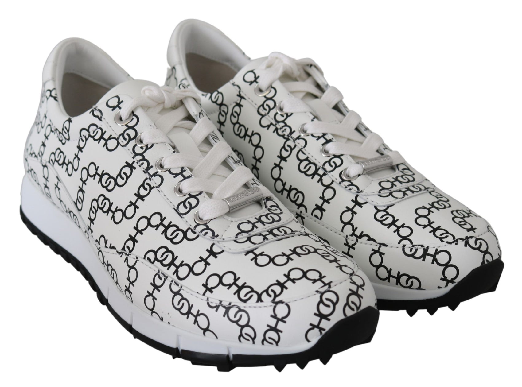 Elegante monochrome Leder-Sneaker