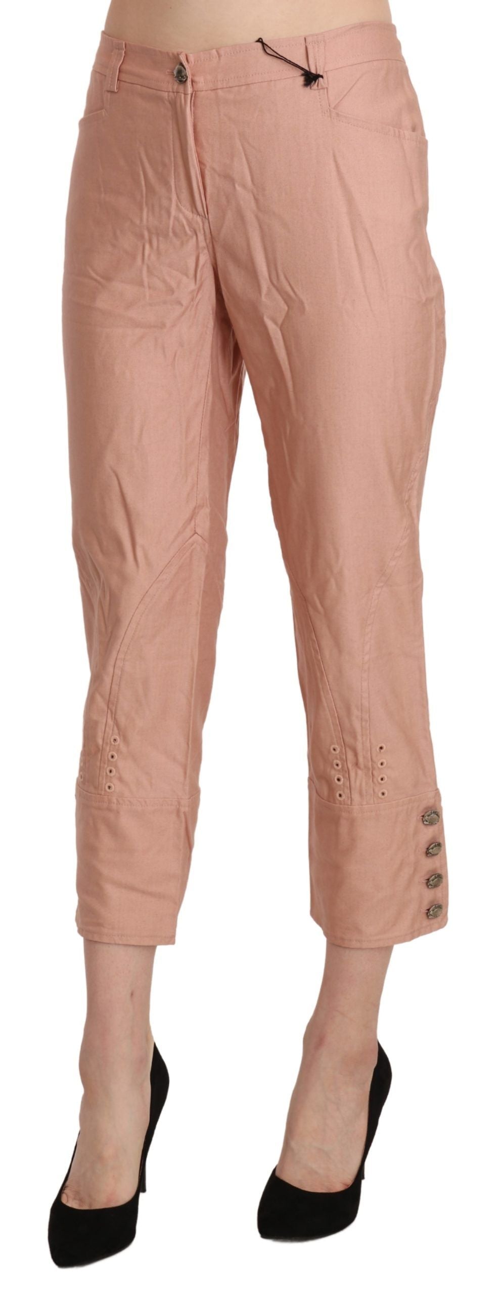 Schicke High Waist Cropped-Hose aus Baumwolle