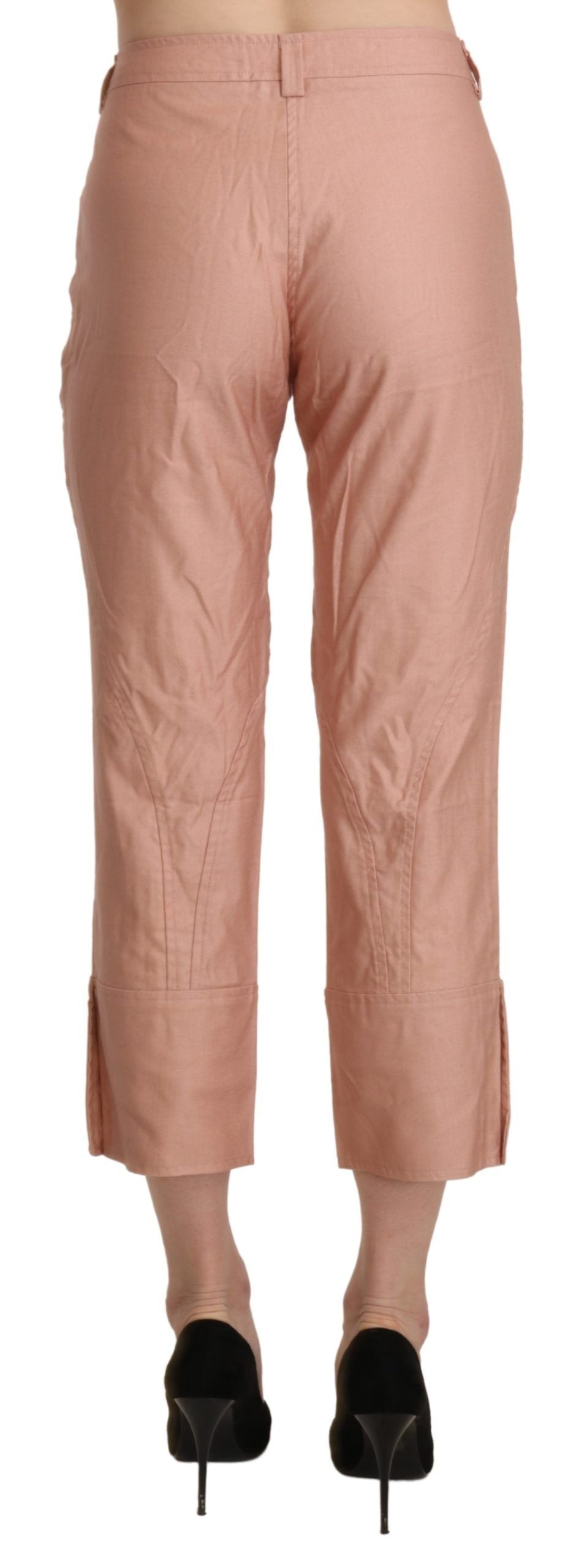 Schicke High Waist Cropped-Hose aus Baumwolle