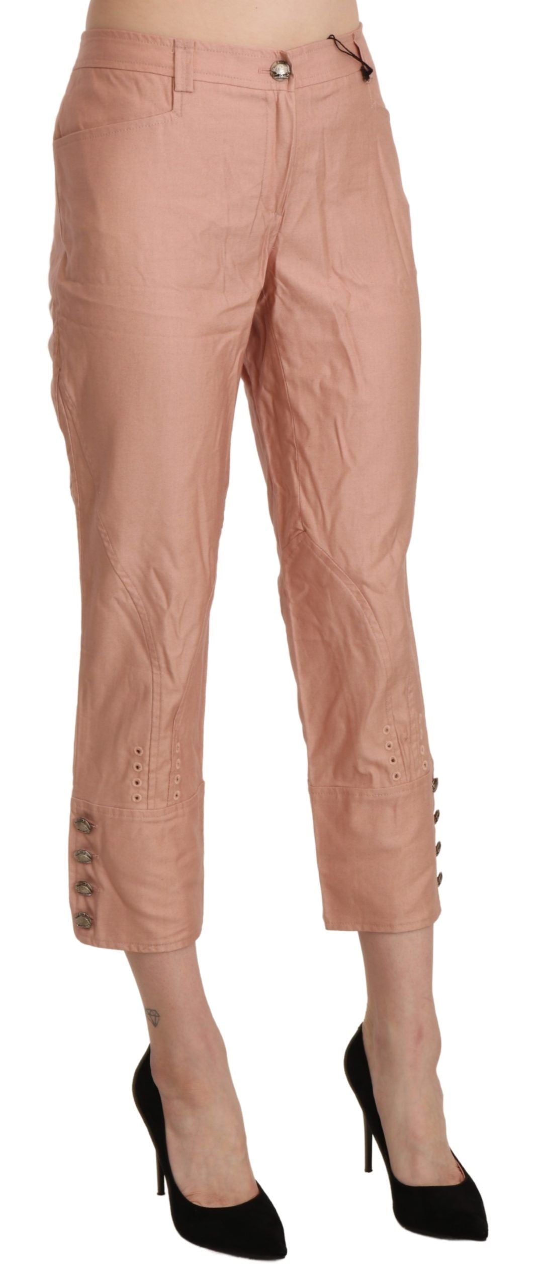 Schicke High Waist Cropped-Hose aus Baumwolle