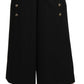 Dolce & Gabbana Elegant High Waist Wide Leg Virgin Wool Trousers
