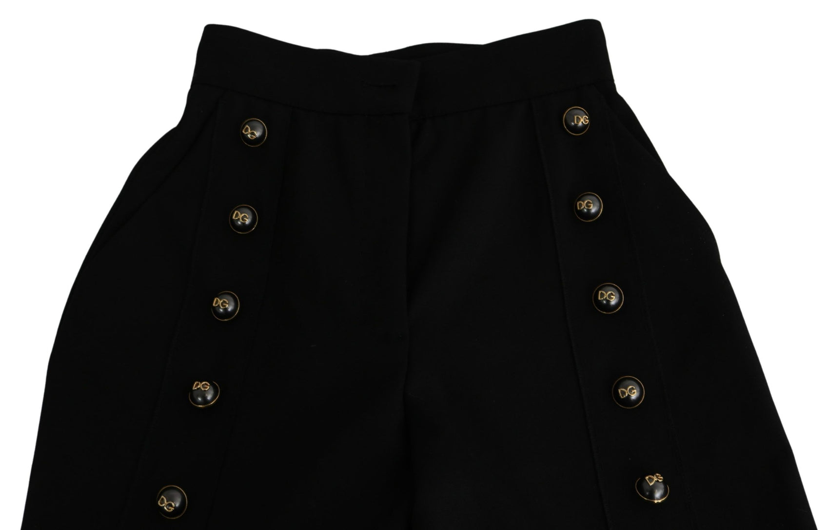 Elegante High Waist Wide Leg Hose aus Schurwolle