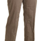 Elegant High Waist Straight Pants in Brown