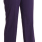 Elegant High Waist Violet Straight Pants