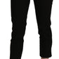 Elegant Black High Waist Cropped Pants