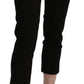 Elegant Black High Waist Cropped Pants